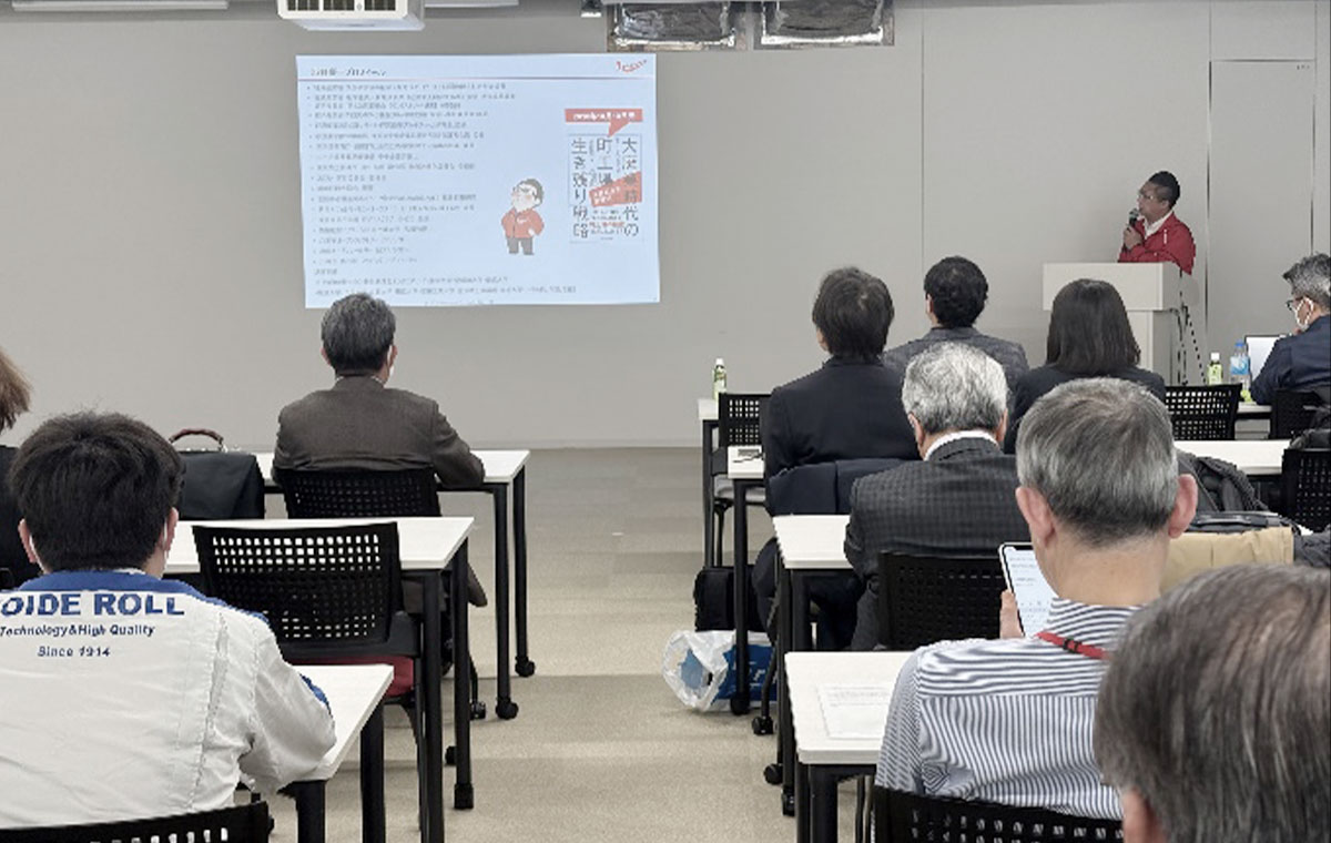 株式会社浜野製作所 代表取締役 浜野 慶一 氏の登壇風景